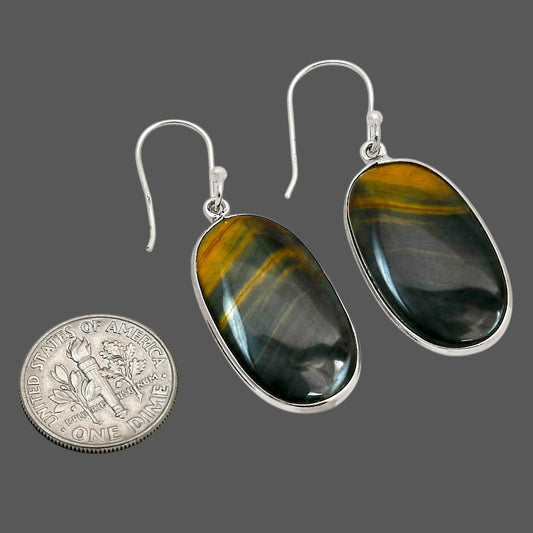 Blue Tiger Eye Earrings E-1001 SDE90391