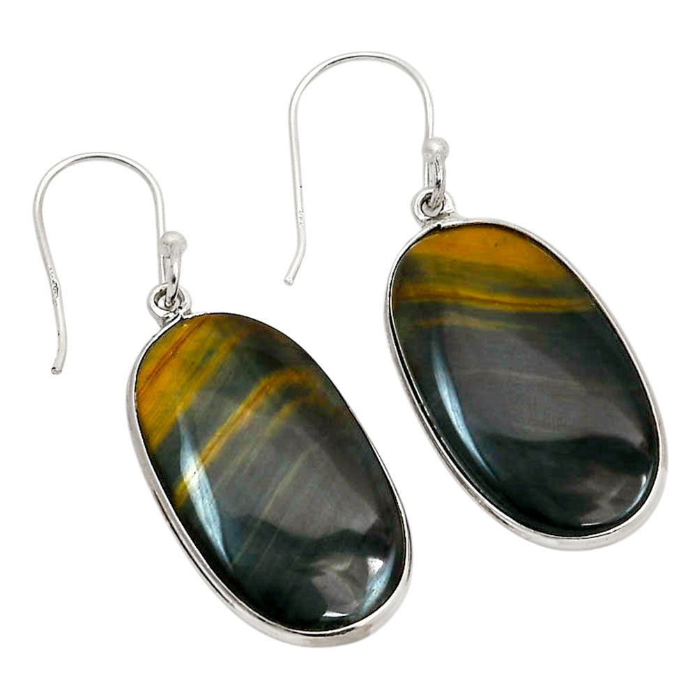 Blue Tiger Eye Earrings E-1001 SDE90391
