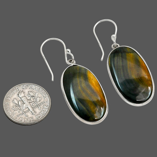 Blue Tiger Eye Earrings E-1001 SDE90392