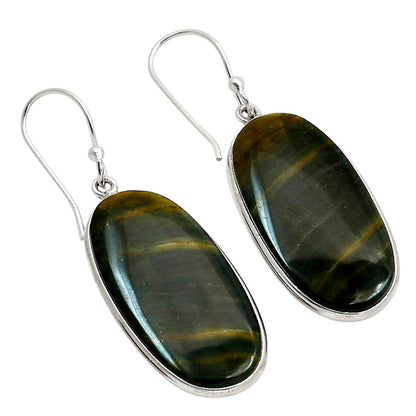 Blue Tiger Eye Earrings E-1001 SDE90393