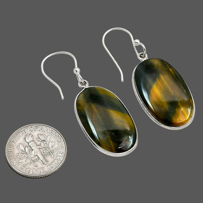 Blue Tiger Eye Earrings E-1001 SDE90394