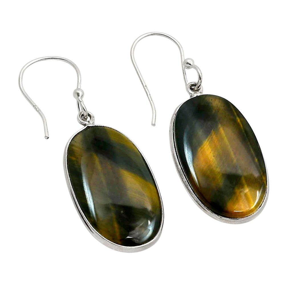 Blue Tiger Eye Earrings E-1001 SDE90394
