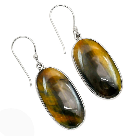 Blue Tiger Eye Earrings E-1001 SDE90395