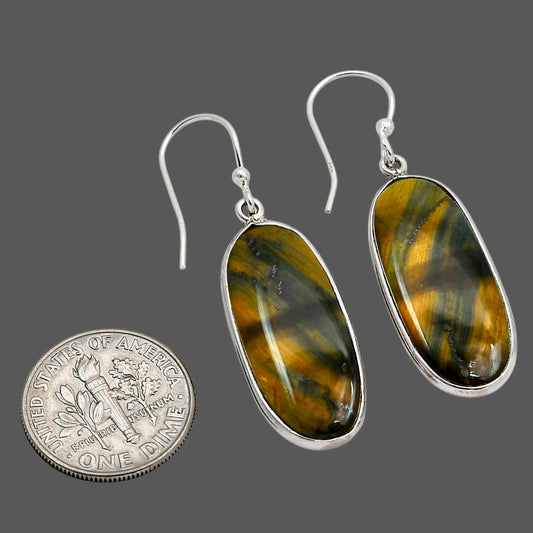 Blue Tiger Eye Earrings E-1001 SDE90396