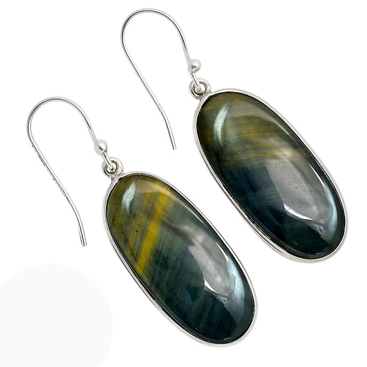 Blue Tiger Eye Earrings E-1001 SDE90397