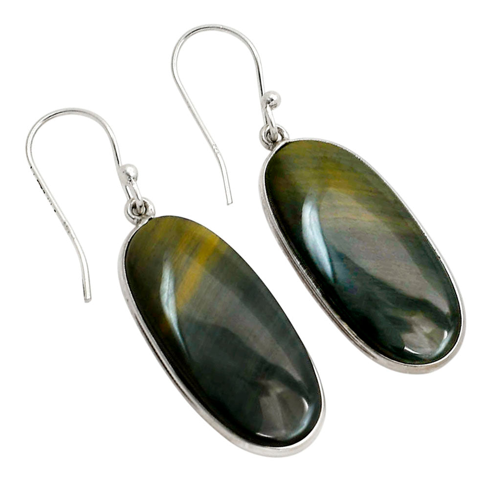 Blue Tiger Eye Earrings E-1001 SDE90397
