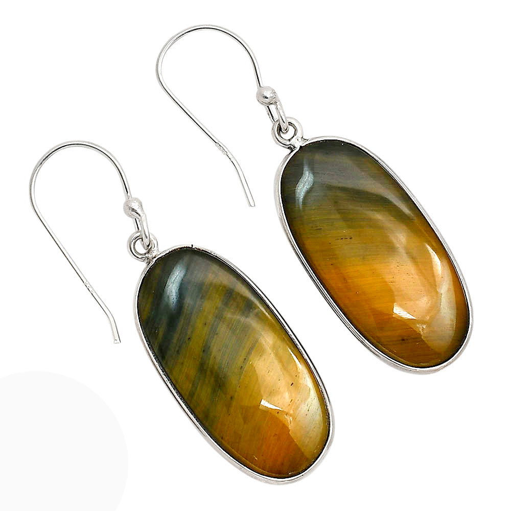 Blue Tiger Eye Earrings E-1001 SDE90398