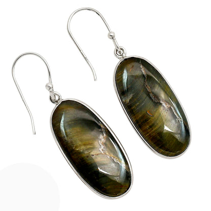 Blue Tiger Eye Earrings E-1001 SDE90399
