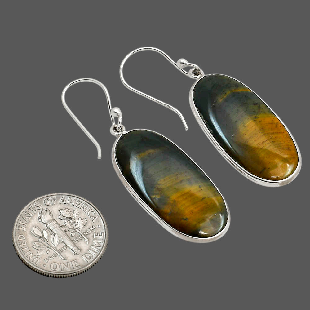 Blue Tiger Eye Earrings E-1001 SDE90402