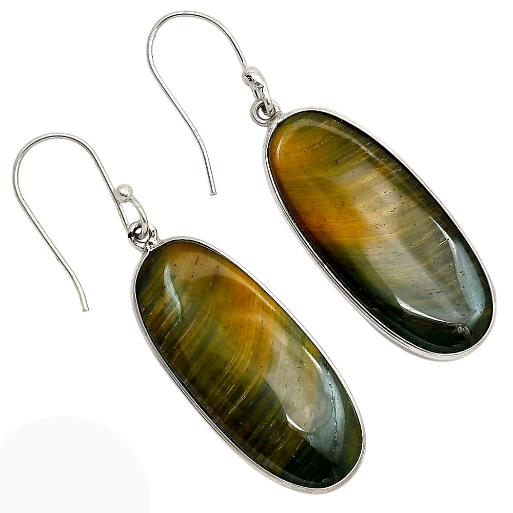 Blue Tiger Eye Earrings E-1001 SDE90403