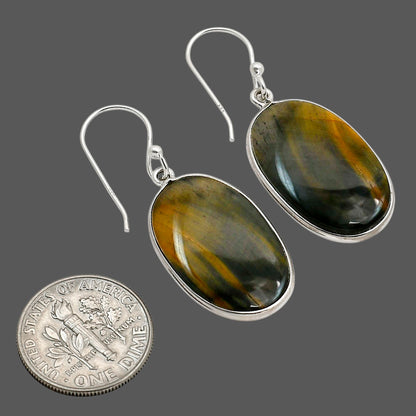 Blue Tiger Eye Earrings E-1001 SDE90405