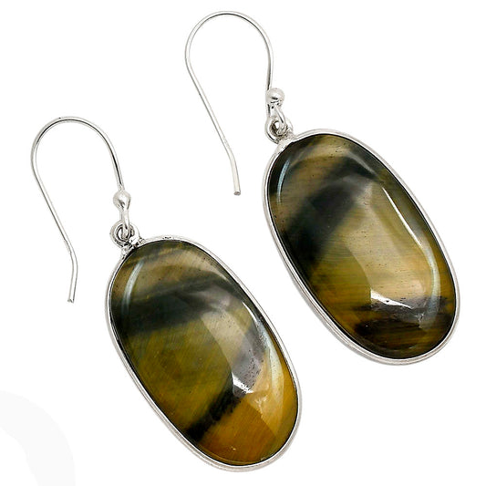 Blue Tiger Eye Earrings E-1001 SDE90407