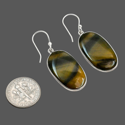 Blue Tiger Eye Earrings E-1001 SDE90407