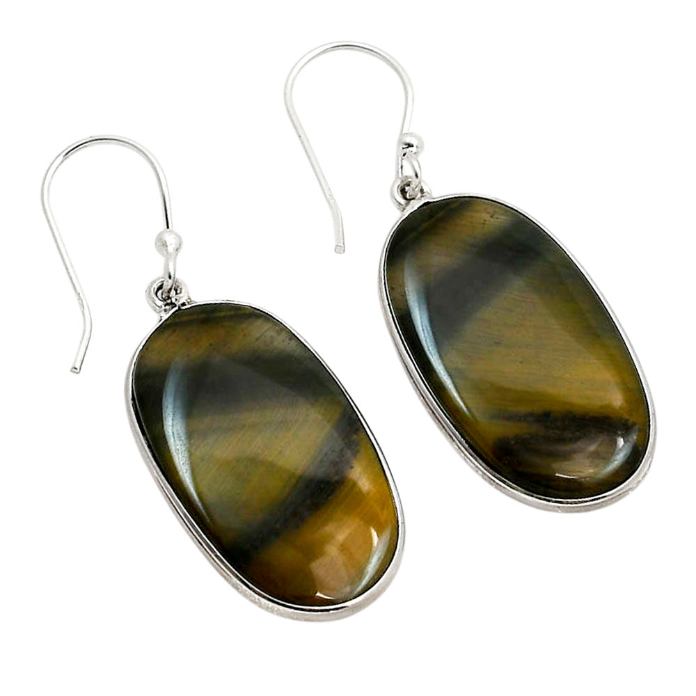 Blue Tiger Eye Earrings E-1001 SDE90407
