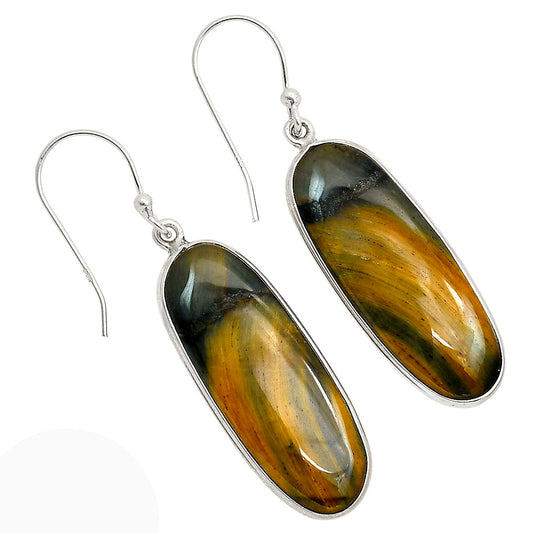Blue Tiger Eye Earrings E-1001 SDE90408