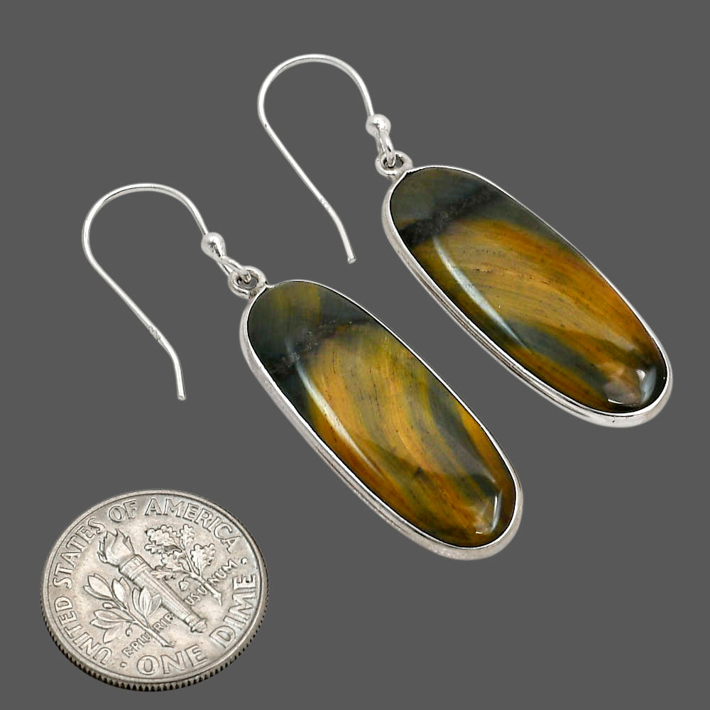 Blue Tiger Eye Earrings E-1001 SDE90408