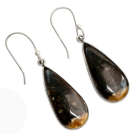 Root Plume Agate Earrings E-1001 SDE90467