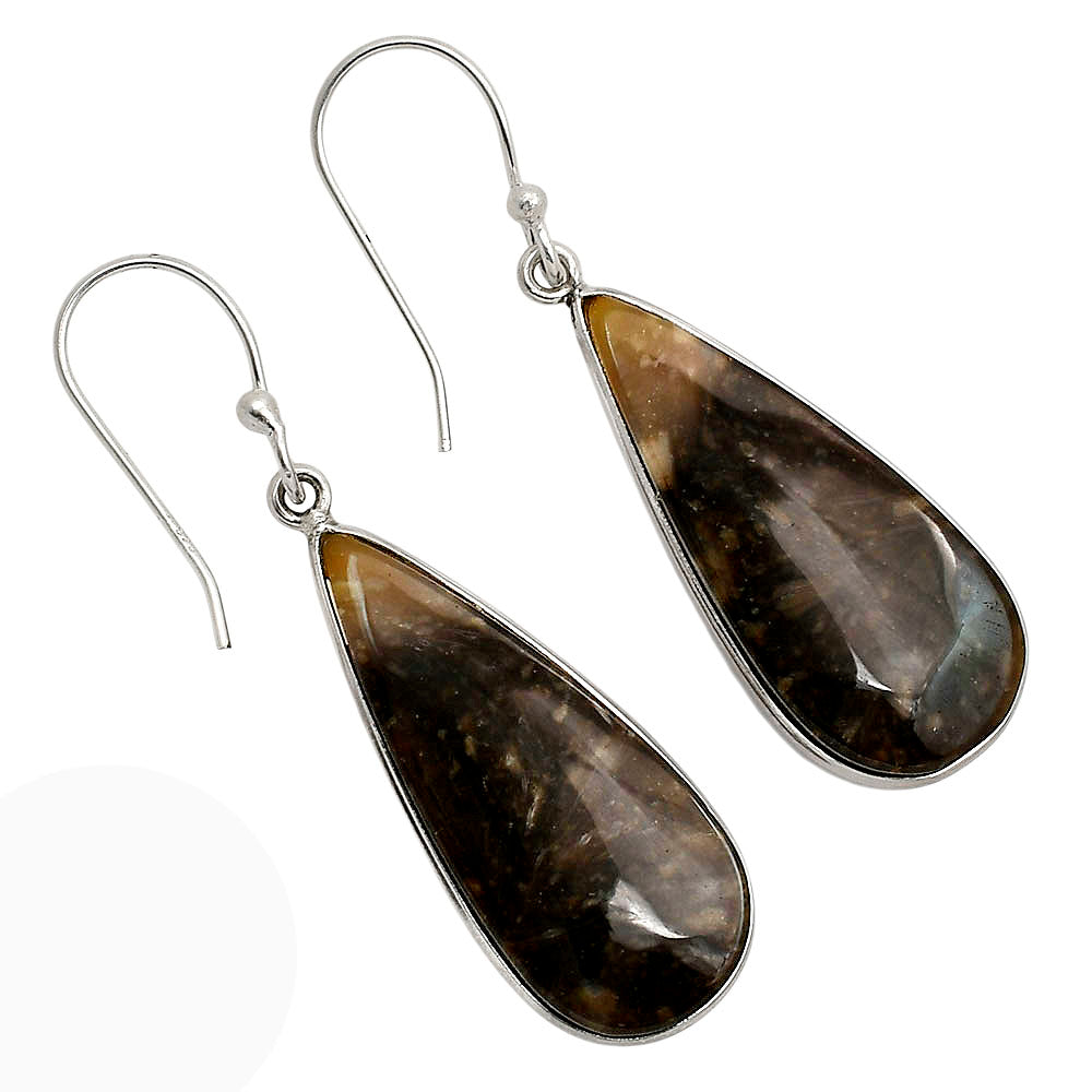 Root Plume Agate Earrings E-1001 SDE90474