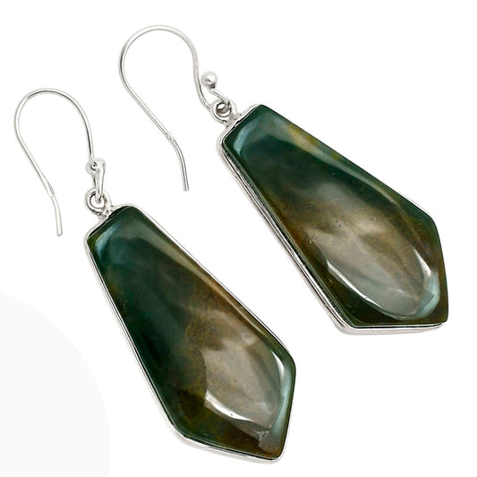 Moss Agate Earrings E-1001 SDE90481