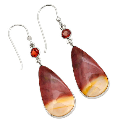 Red Mookaite and Hessonite Garnet Earrings E-1002 SDE90590