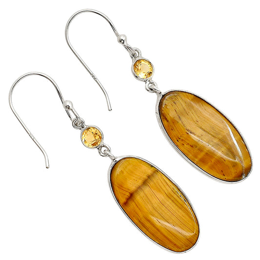 Tiger Eye and Citrine Earrings E-1002 SDE90608