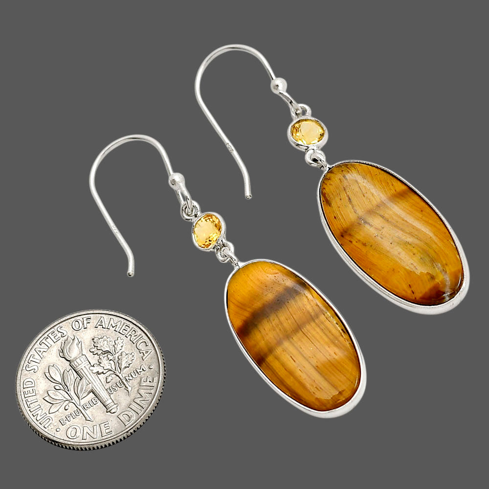 Tiger Eye and Citrine Earrings E-1002 SDE90608