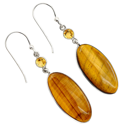Tiger Eye and Citrine Earrings E-1002 SDE90611