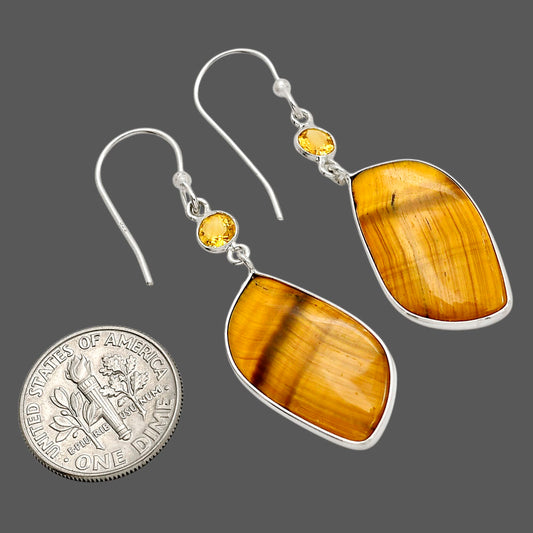 Tiger Eye and Citrine Earrings E-1002 SDE90612