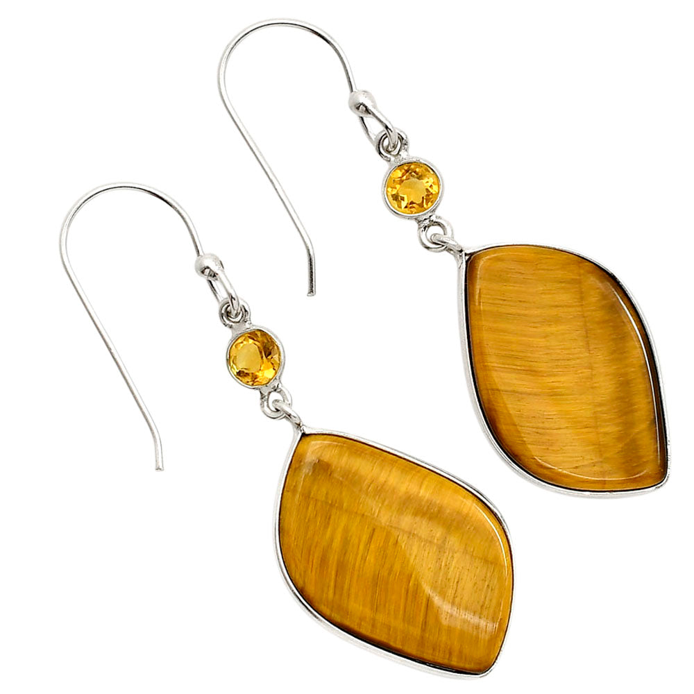 Tiger Eye and Citrine Earrings E-1002 SDE90613