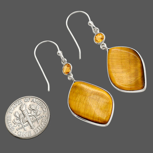 Tiger Eye and Citrine Earrings E-1002 SDE90613