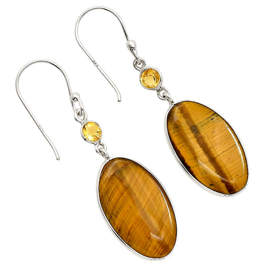 Tiger Eye and Citrine Earrings E-1002 SDE90616