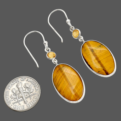 Tiger Eye and Citrine Earrings E-1002 SDE90616