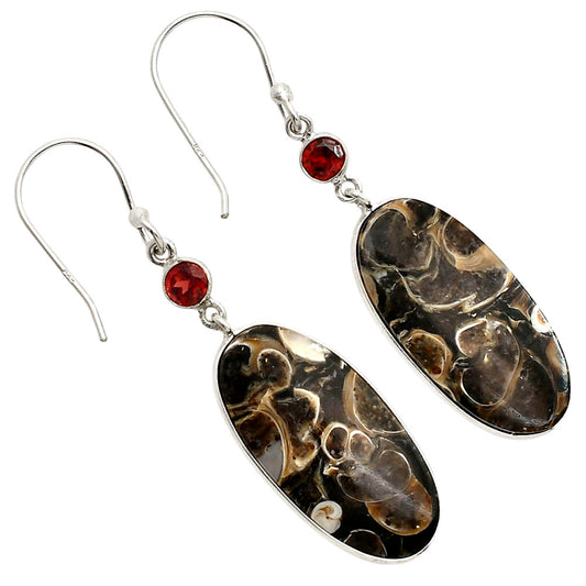Turtella Jasper and Amethyst Earrings E-1002 SDE90617