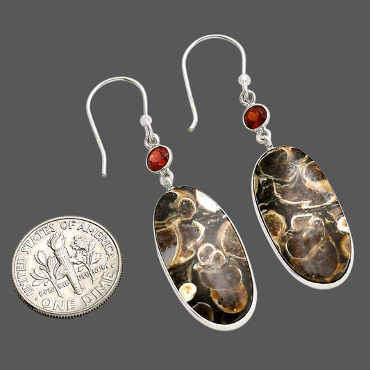 Turtella Jasper and Amethyst Earrings E-1002 SDE90617