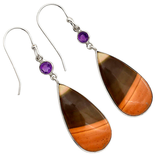 Polygram Jasper and Amethyst Earrings E-1002 SDE90618