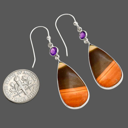 Polygram Jasper and Amethyst Earrings E-1002 SDE90618