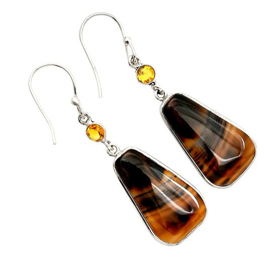 Montana Agate and Citrine Earrings E-1002 SDE90637
