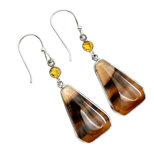 Montana Agate and Citrine Earrings E-1002 SDE90638
