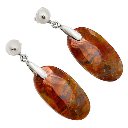 Red Moss Agate Earrings E-1199 SDE90648