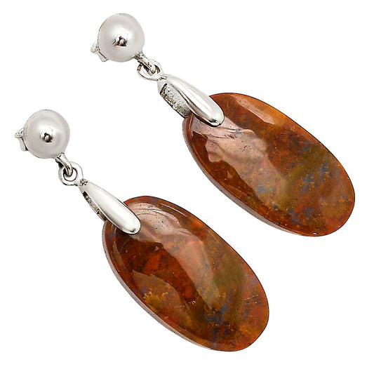 Red Moss Agate Earrings E-1199 SDE90649