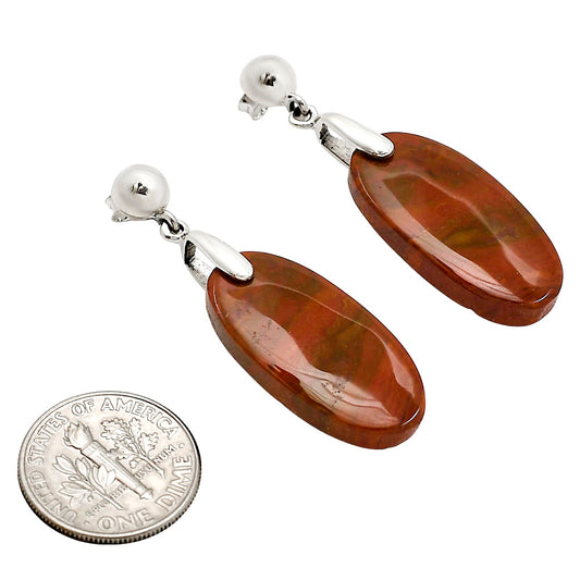 Red Moss Agate Earrings E-1199 SDE90650