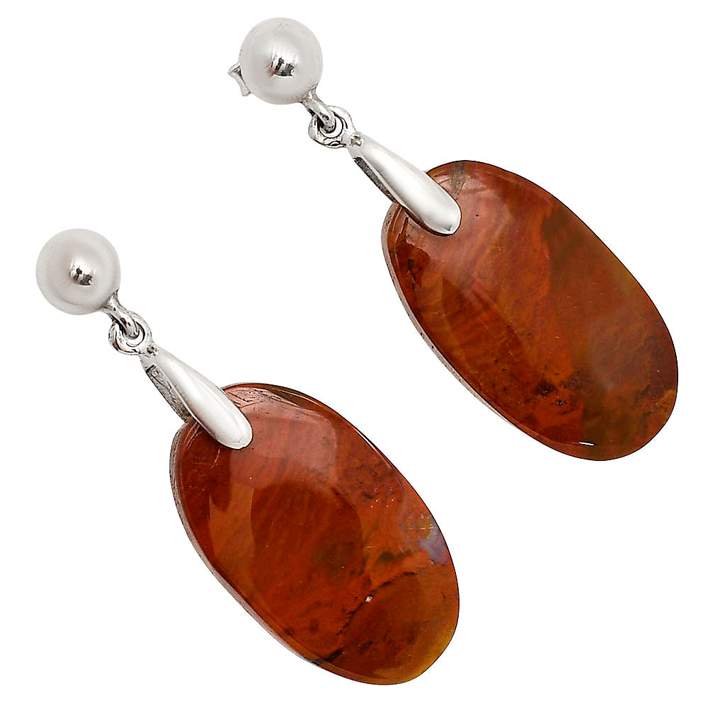 Red Moss Agate Earrings E-1199 SDE90651