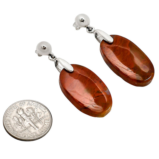 Red Moss Agate Earrings E-1199 SDE90651