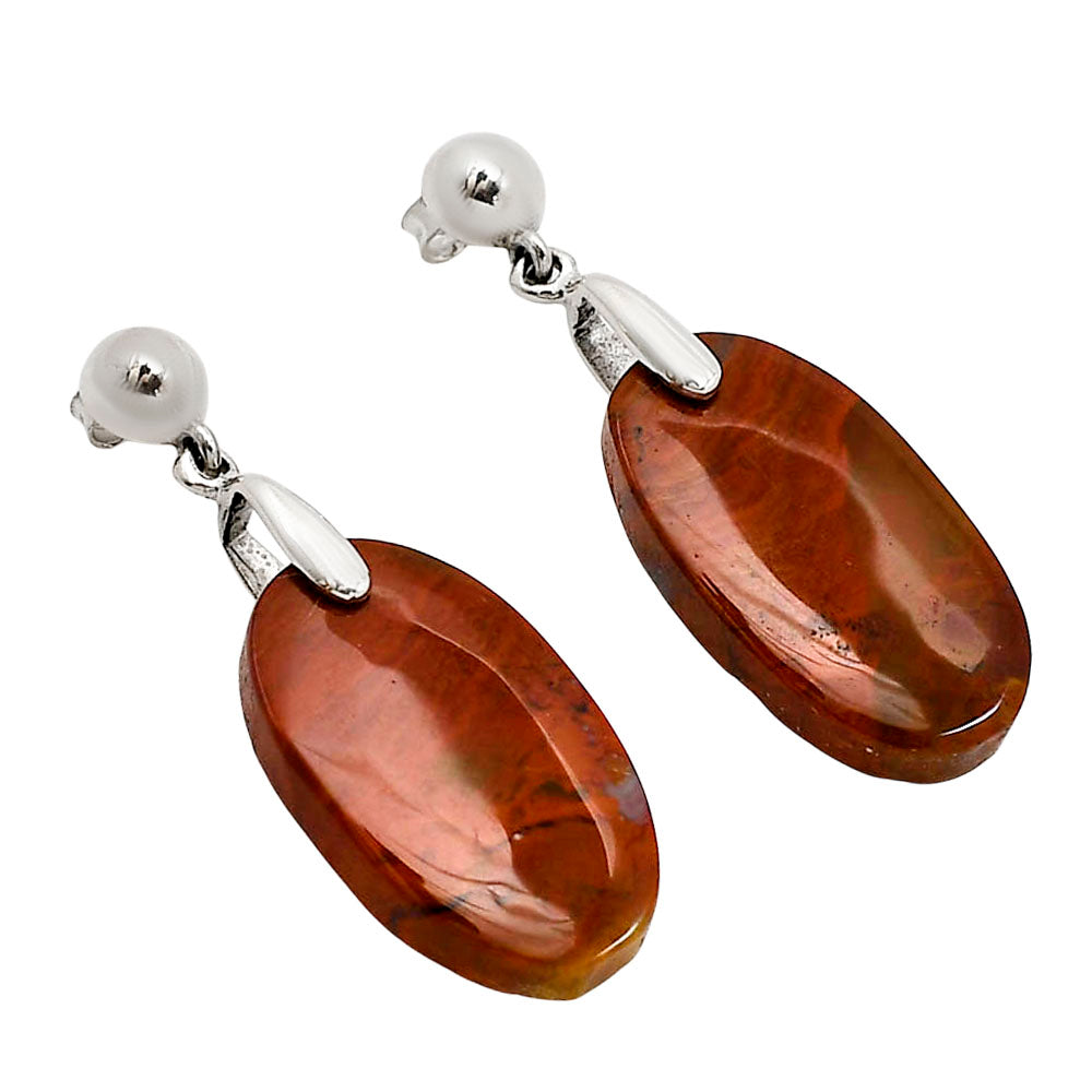 Red Moss Agate Earrings E-1199 SDE90651