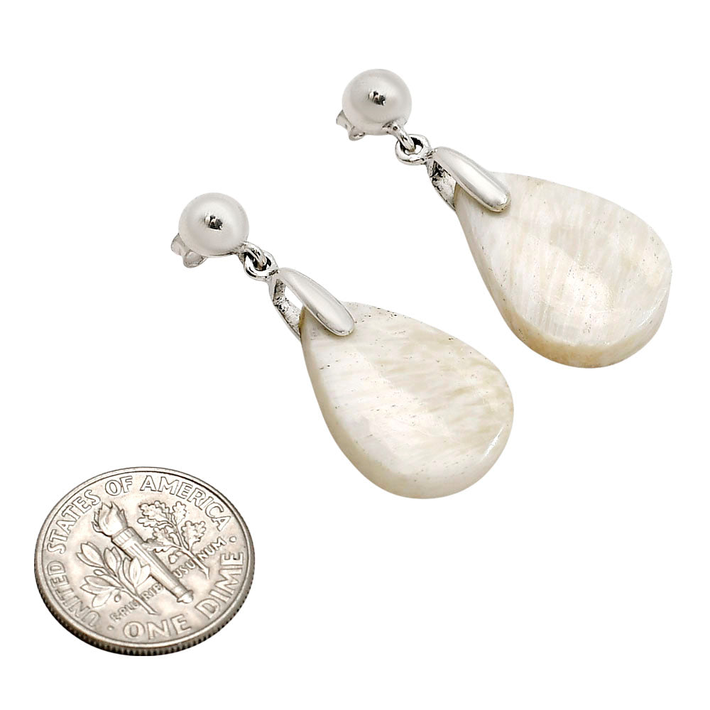 White Scolecite Earrings E-1199 SDE90693