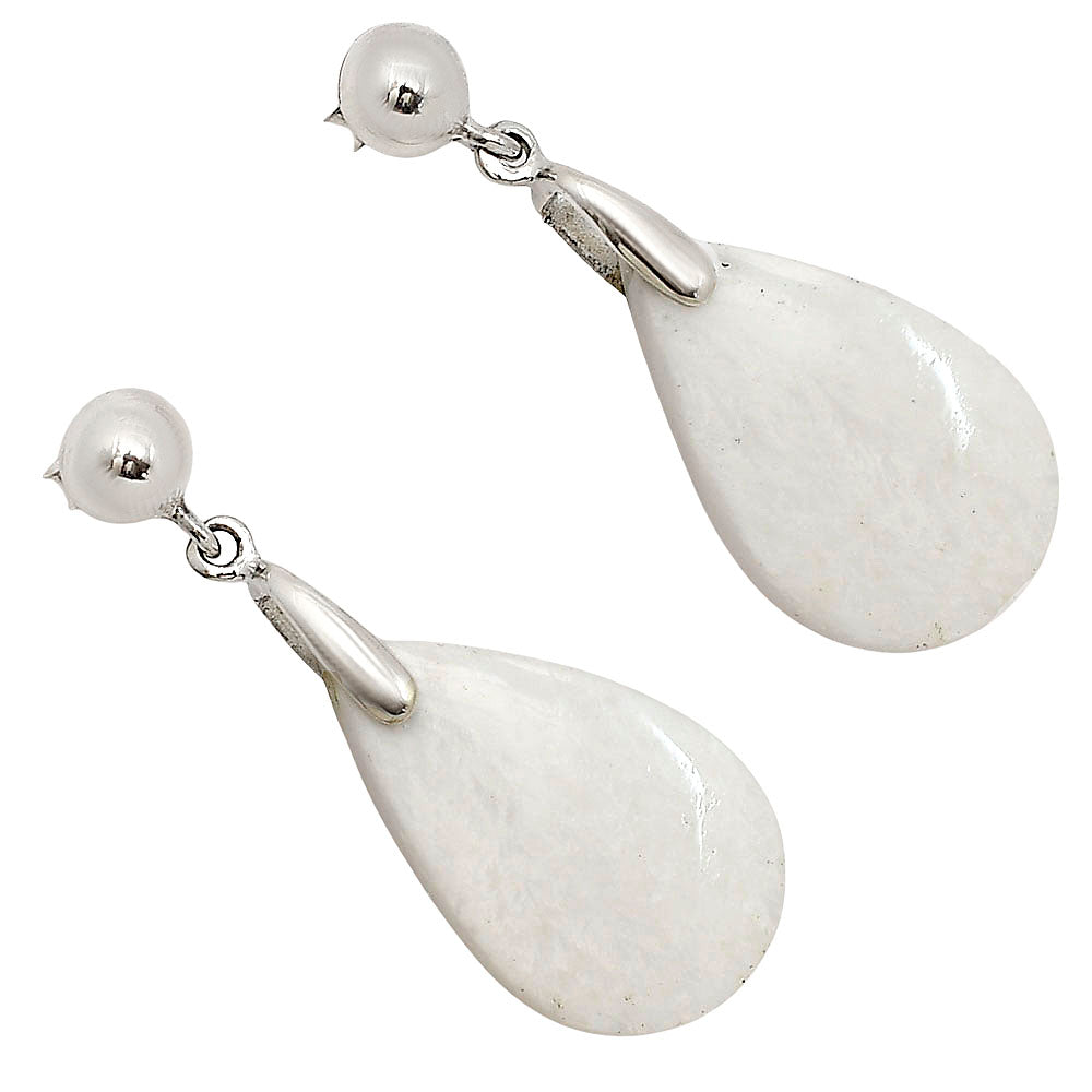 White Scolecite Earrings E-1199 SDE90694