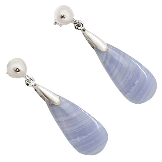 Blue Lace Agate Earrings E-1199 SDE90702