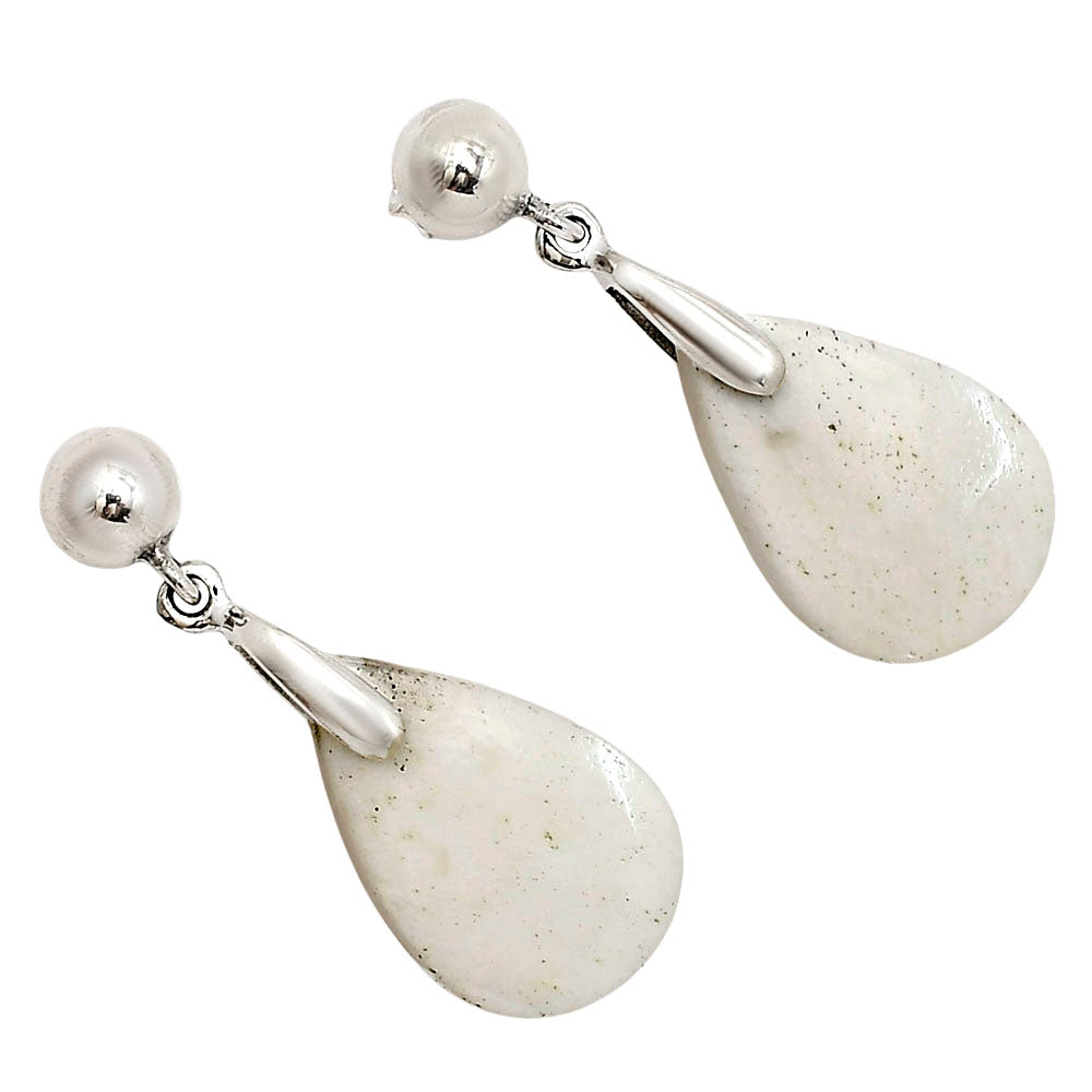 White Scolecite Earrings E-1199 SDE90704