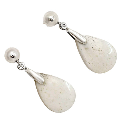 White Scolecite Earrings E-1199 SDE90704