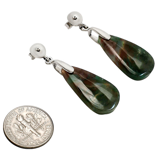 Moss Agate Earrings E-1199 SDE90708